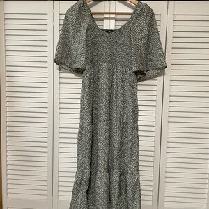 Wishlist Green and White Floral Patterned Maxi Dress